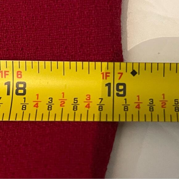 BCBGMaxAzria Red Pure Smooth Wool Academia Office Career Dress NWOT Size 8 - Picture 13 of 14